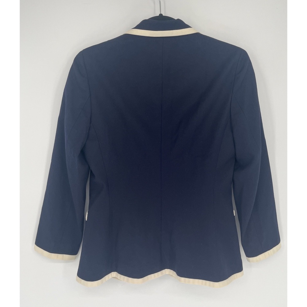 Ralph Lauren Blue Label Women's 8 Wool Blazer Jacket Sport Coat Made In Italy - Picture 3 of 10